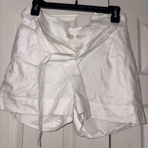 Georgie Women's White Linen Shorts
